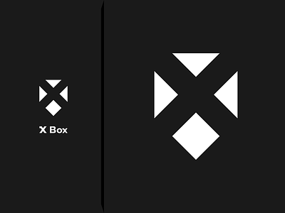 X Box brand icon illustration logo minimalism monoline simple