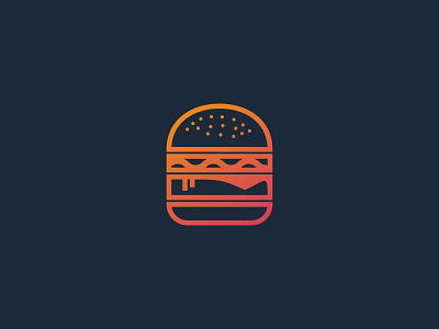 Burger brand design logo modern youthful