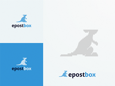 Epostbox computer kangaroo logo monogram