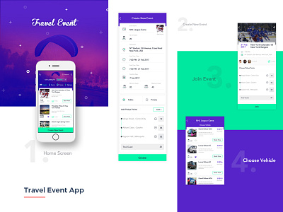 Travel Event App android ios mobile app travel event ui user experience ux
