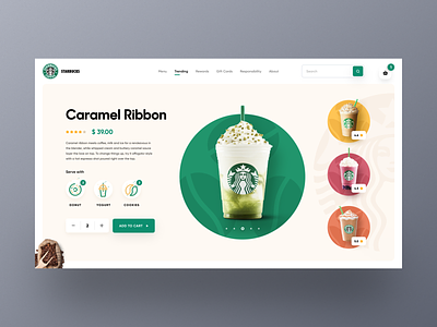 Starbucks Web UI exploration