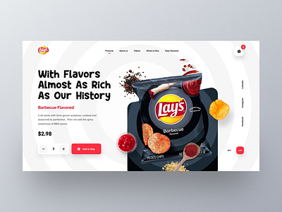 Lay's Web UI exploration chips ecommerce flavor food header homepage landing page marketing mockup modern product section design templates uicdesign uiux webpage website website design website designer