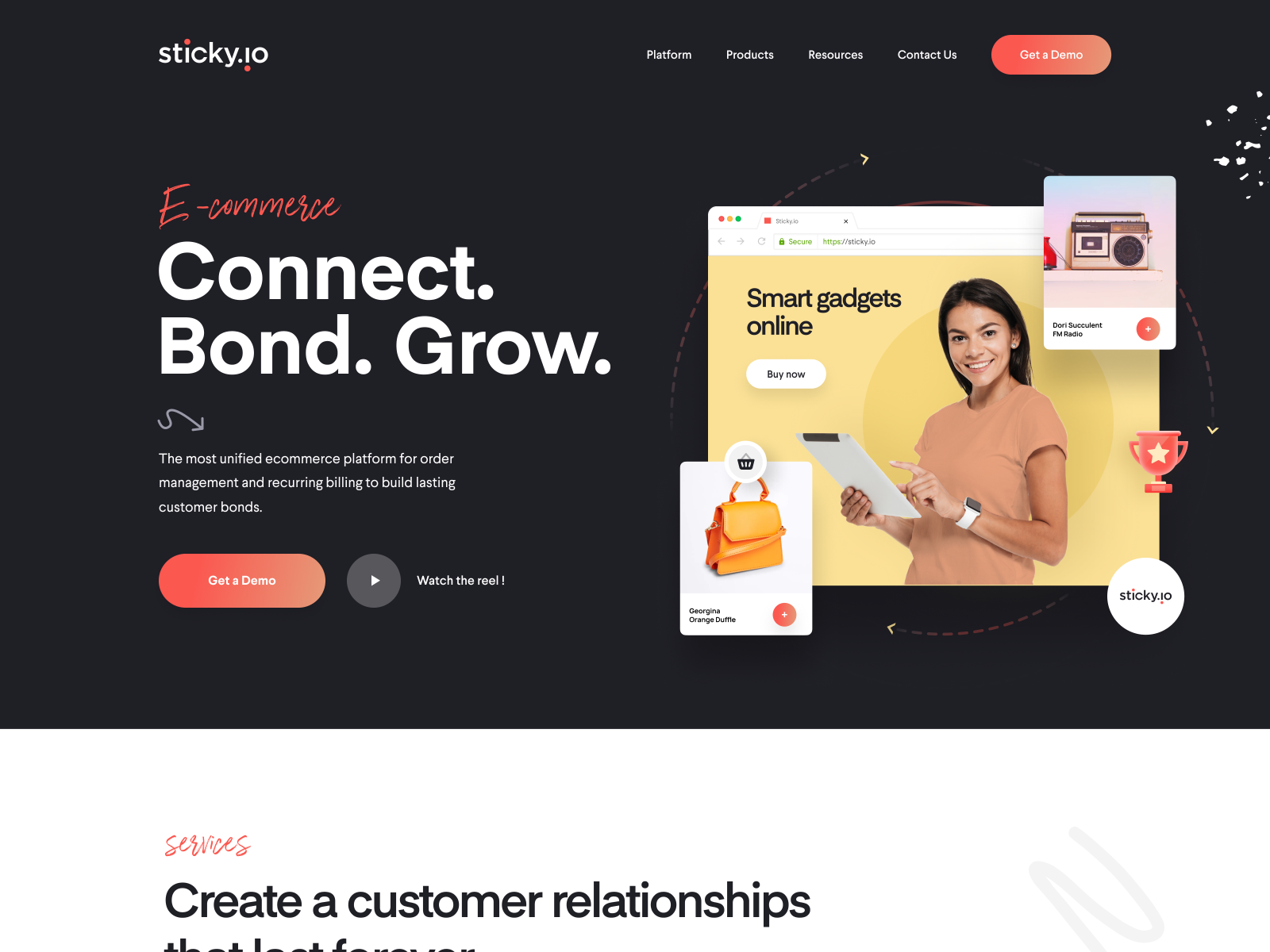 E-commerce platform Landing Page by Farzan Faruk for Orizon: UI/UX ...