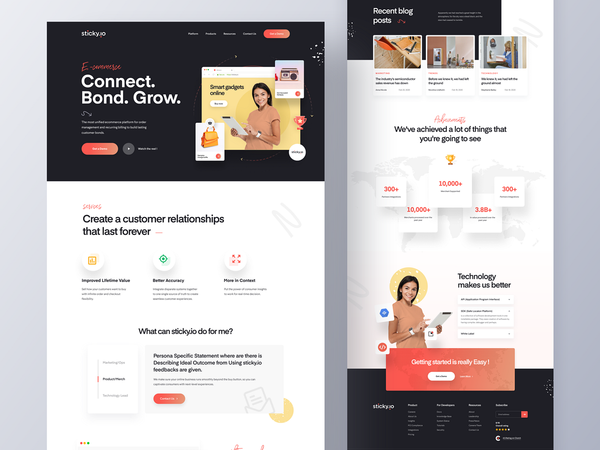 E-commerce platform Landing Page by Farzan Faruk for Orizon: UI/UX ...