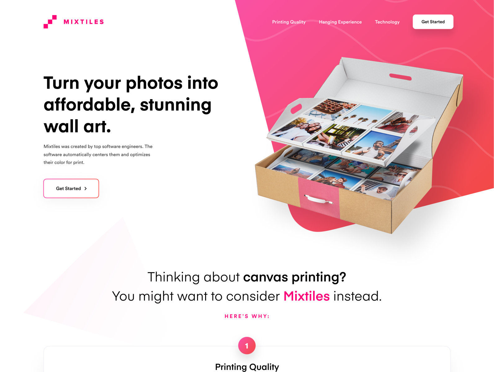 Mixtiles Landing Page by Farzan Faruk for Orizon UI/UX Design Agency on Dribbble