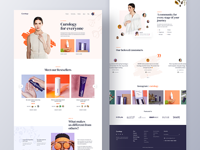 Curology Landing Page concept beauty cosmetics curology ecommece fashion homepage landing page ui landingpage makeup mockup model personal care product shopping skincare ux web page website website design websites