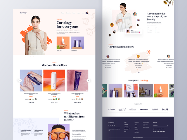 Curology Landing Page concept by Farzan Faruk for Orizon: UI/UX Design ...