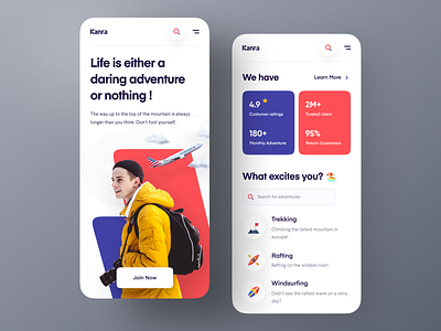 Travel Agency Website - Mobile concept