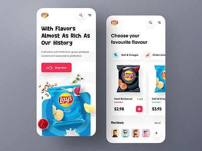 Lay's Website - Mobile concept chips crackers crisp ecommerce flavours food homepage landing page lays mobile website mobile website design mockup modern orizon product responsive web design uidesign uiux web design website