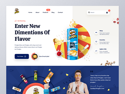 Pringles Website UI color variation