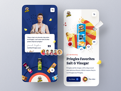 Pringles Website - Mobile version