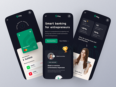 Money management App landing – Mobile Version