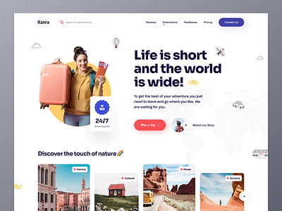 Travel Agency Website homepage landing page mockup tourism tourist travel agency travel agent travel app travel guide traveling traveller trip planner typography ui ux vacation rentals web design webdesign website website design