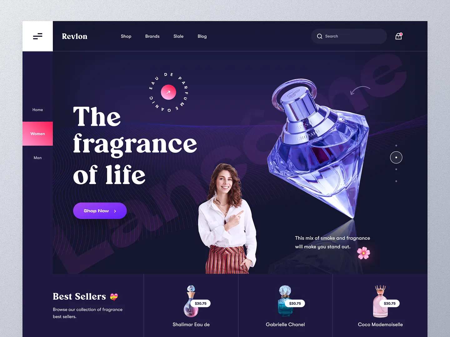 Elegant Perfume Website Design for Fragrance Lovers