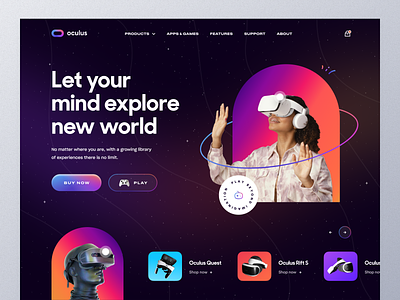VR Store Website concept