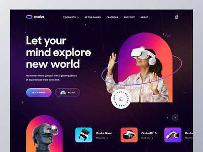 VR Store Website concept by Farzan Faruk for Orizon: UI/UX Design ...