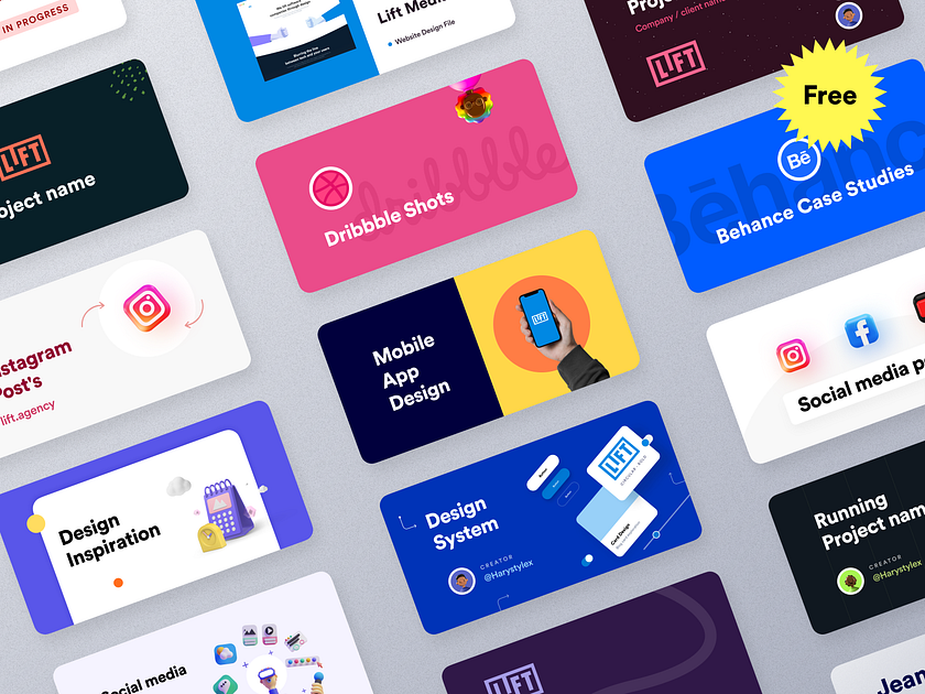 15 Free Project thumbnails (Figma freebie) by Farzan Faruk for Lift ...