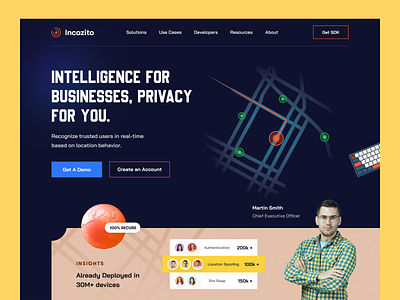 Business Intelligence software landing page