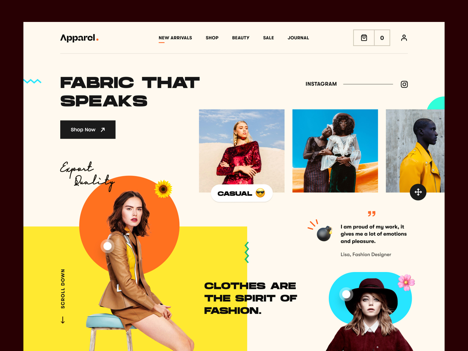 Fashion Landing Page by Farzan Faruk for Rylic Studio on Dribbble