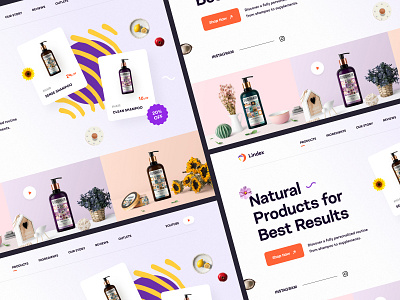 Haircare Product Landing Page by Farzan Faruk for Rylic Studio on Dribbble
