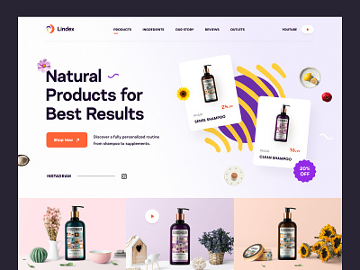 Haircare Product Landing Page by Farzan Faruk for Rylic Studio on Dribbble