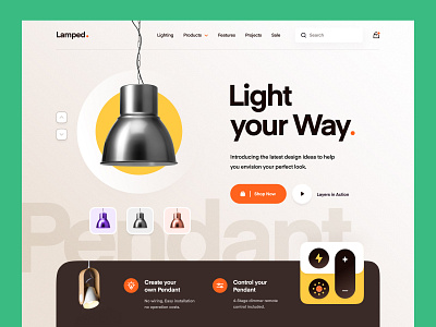 Pendant Lamp - Product Landing page