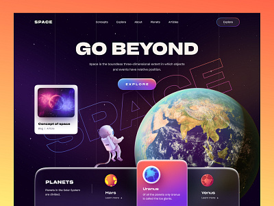 Space Landing page