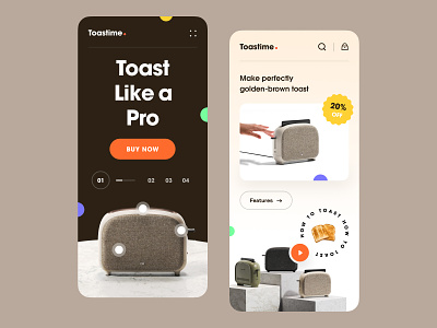 Smart Toaster - Mobile Responsive blender bread breakfast cooking accessories device ecommerce electronic food homemade homepage landing page mobile design product responsive design scion smart toast toaster web design website