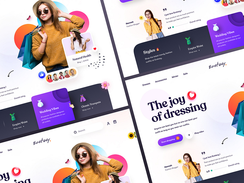 Clothing Store Landing Page by Farzan Faruk for Rylic Studio on Dribbble