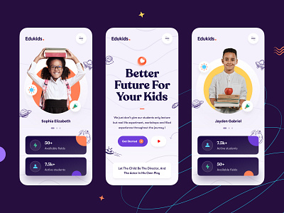 Kids Education Website Mobile