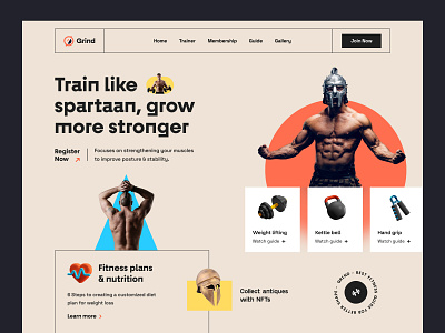 Fitness Accessories Landing page