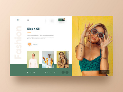 Elicx - Fashion Web UI 2018 trends cart clothing store colorful design ecommerce fashion hiwow industrial store shop landing page model online shopping web design