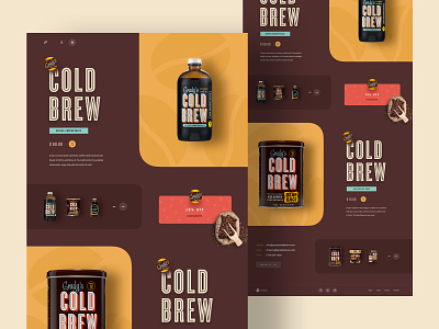 Cold Brew Coffee Landing Page 2019 trends cart clean app design coffee bean coffee shop coffee website cold brew coffee cold coffee ecommerce gradys cold brew coffee hiwow homepage marketing page online shop product landing page product website redesign theme webdesign website