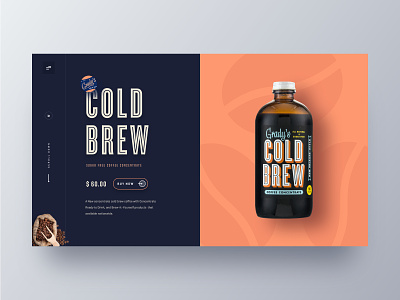 Cold Brew Coffee web UI 2019 trends cart clean app design coffee bean coffee shop coffee website cold brew coffee cold coffee ecommerce gradys cold brew coffee hiwow homepage marketing page online shop product landing page product website redesign theme web design website