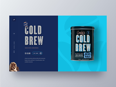Cold Brew Coffee web UI 2019 trends cart clean app design coffee bean coffee shop coffee website cold brew coffee cold coffee ecommerce gradys cold brew coffee hiwow homepage marketing page online shop product landing page product website redesign theme webdesign website