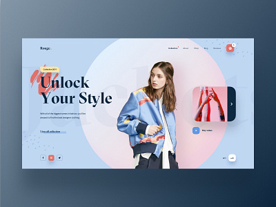 Rouge - Fashion Web UI 2019 trends cart clothing store colourful design ecommerce fashion header hiwow homepage industrial store shop landing page marketing marketing agency model online shopping product design product landing page theme typography web design