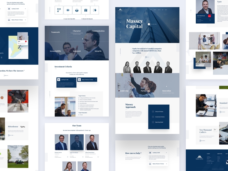 Massey Capital Website Design 2019 trends agency buy sell company website homepage design invest fund landing page leadership marketing partnership portfolio design product design typography ui design uxdesign webdesign