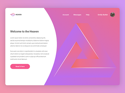 Heaven Agency Page agency clean design heaven photoshop product simple sketch ui ux web