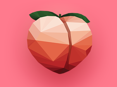 Low Poly Peach