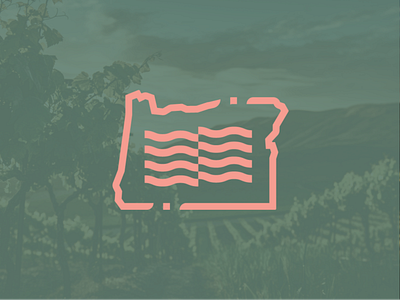 Oregon badge clean flag icons minimal oregon state vector