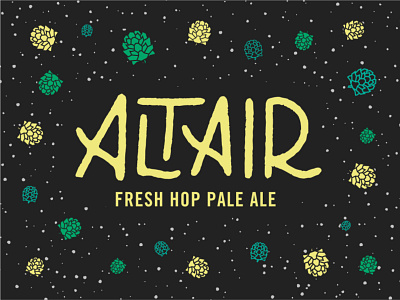 Beer Label Art beer fresh hops packaging space type