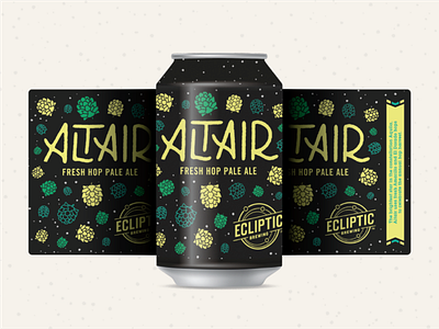 Altair Fresh Hop beer can fresh hop label packaging