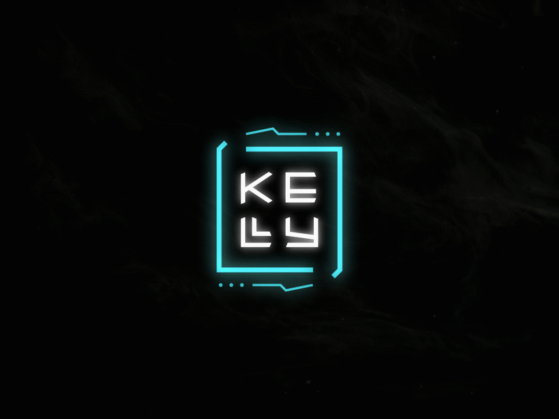 K E L L Y animation crest dribbble dribbbleweeklywarmup futuristic logo weeklywarmup
