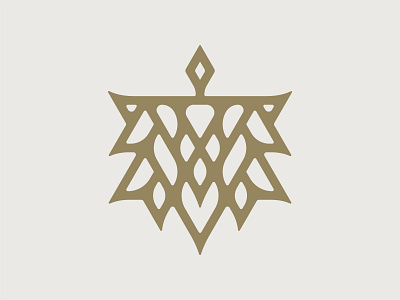 Hop Metal badge beer branding crest emblem hops icon logo minimal modern simple