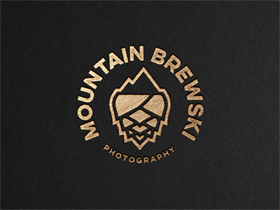 Mountain Brewski Photography : Logo adventure animation badge brand branding clean design icon identity illustration illustrator lettering logo minimal mountain type typography vector