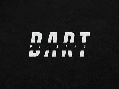 DART PILATES blackandwhite branding clean contrast icon lettering lockup logo pilates typography wordmark