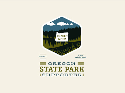 Oregon State Parks Collaboration collaboration design label noir oregon packaging pinot print state park wine