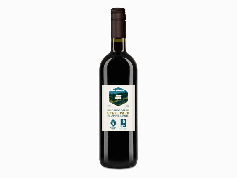 Oregon State Parks Wine Label