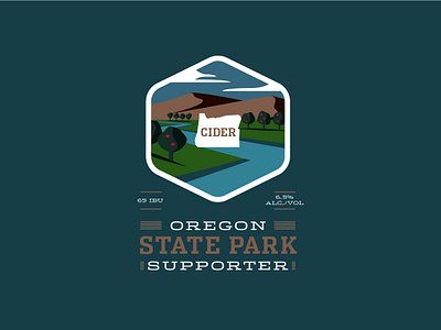 Oregon State Parks Cider Label badge can cider crest label nature packaging process product productdesign seal