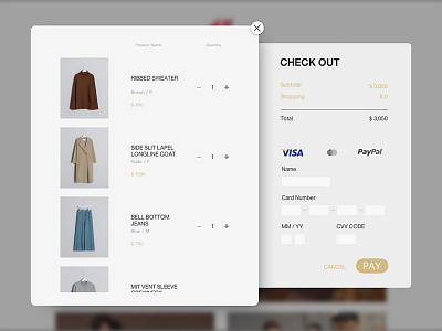 UI Daily 002 - Credit Card Checkout by Yu Chen.T on Dribbble